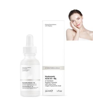 Hyaluronic Acid 2% + B5 Skincare Serum Hyaluronic Acid For Face Hydrated Hyaluronic Acid Serum for Face to Plump and Smooth Skin Skin Care Face Serum for Women & Men(30ml)