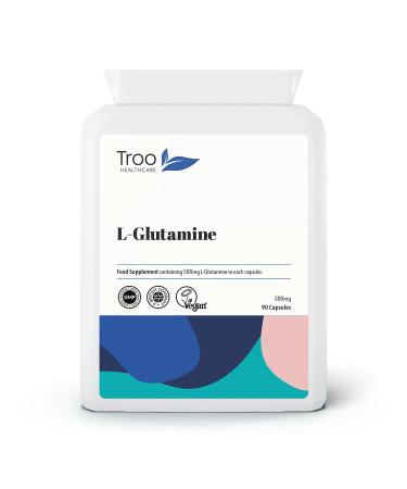 L-Glutamine Supplement (500mg) - 90 High Strength Capsules - Targeted Release Amino Acid Supplement| UK Manufactured to GMP Standards