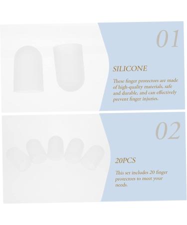 FRCOLOR 20pcs Finger Cots - Anti-Scald Finger Protectors & Colorful Finger Caps for Safe Handling - 3.6x2.3CM - Buy Online on GoSupps.com