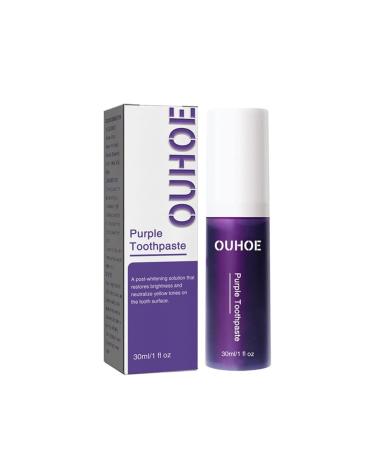 Purple Teeth Whitening Toothpaste 30ml purple tooth whitening purple toothpaste for bright white teeth color correction removal from stains coffee yellow teeth bright smile 1 piece