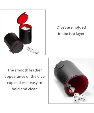 PU Leather Dice Cup with Fashion Felt Lining - Quiet Dice Shaker for Fun with Friends and Family | Dice Storage Tool for Parties - Buy Online on GoSupps.com