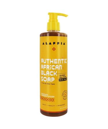 Alaffia Authentic African Black Soap Body Wash Turmeric Ginger 12 fl oz (354 ml)