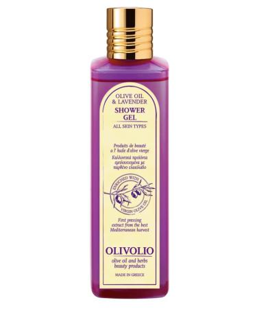 Olivolio Shower Gel with 100% Organic Lavender Oil and 91% Natural Ingredients - 250ml