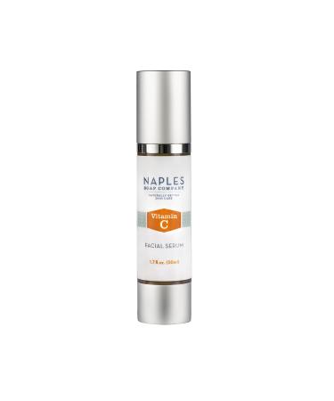 Naples Soap Company Brightening and Hydrating Vitamin C Facial Serum with 20% Ascorbic Acid 98% Naturally-Derived Lightweight Serum Vegan Gluten-Free Paraben-Free Silicone-Free 1.7 oz