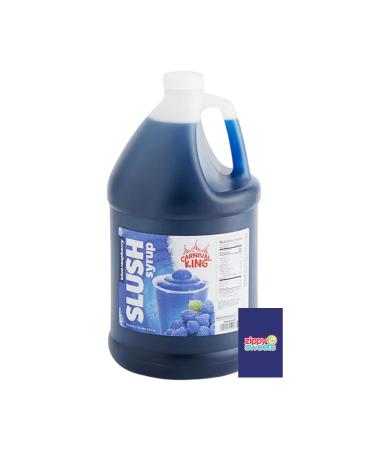 ZippySweets - Blue Raspberry Flavour Slushy Machine Syrup 1 Gallon 5:1 Concentrate for Slushie Machine Includes Bonus Mixing Guide Premium Slushie Syrup for Commercial and Home Use