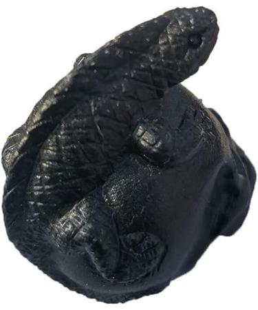 Stone Natural Black Obsidian Lizard Head Skull Figurine Hand Carved Quartz Animal Statue Crystal Stone Home Decoration Craft Balance Gemstone Decoration ERTEYIN - Buy Online on GoSupps.com