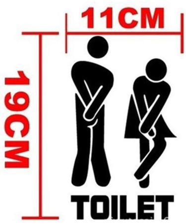 PULABO Unisex Toilet Sign Decal Creative Toilet Entrance Sign Sticker Wall Decals Hotel Washroom Wall Door Stickers Decor Cost-effective and Sturdy Durable - Buy Online on GoSupps.com