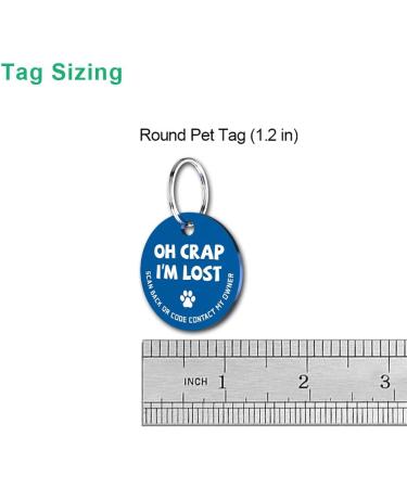 MYLUCKYTAG Stainless Steel QR Code Pet ID Tags - Pet Online Profile - Instant Pet Location Alert - Blue - Buy Online on GoSupps.com