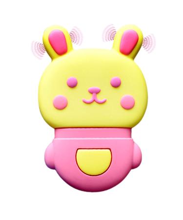 Baby Teething Toys  Caromolly Vibrating Teether Toy  Teether Toys for Babies 0-12 Months  Electric Soothing Teether for Sensory Exploration and Teething Relief  Cute Cartoon Shape  BPA-Free Pink bunny