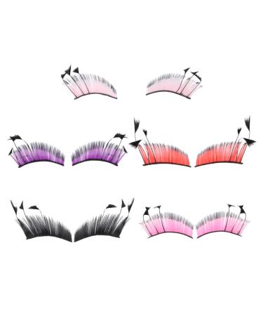 Shop Hemoton 15 Pcs False Eyelashes - Exaggerated & Creative Cosplay Performance Eyelashes for Stunning Looks - Buy Online on GoSupps.com