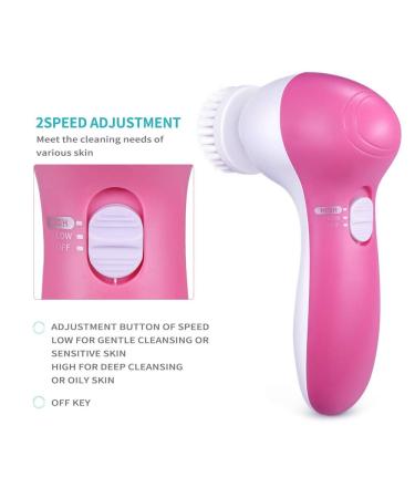 UBBETER Waterproof Facial Cleansing Brush Set | 2 Speeds, 5 Brush Heads - Buy Online on GoSupps.com