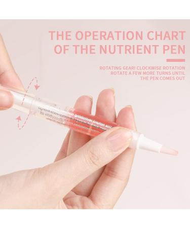 Nail nutrition oil 2PCS rotating nutrition pen with soft brush cuticle nail moisturizing care anti-barb exfoliation (rose+lavender) - Buy Online on GoSupps.com