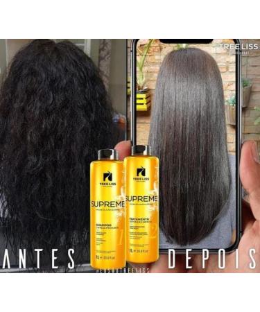 Tree Liss Kit Supreme Professional 1 LT - 2 Steps Shampoo & Treatment for Formaldehyde-Free Hair Straightening | Premium Keratin Alisado - Buy Online on GoSupps.com