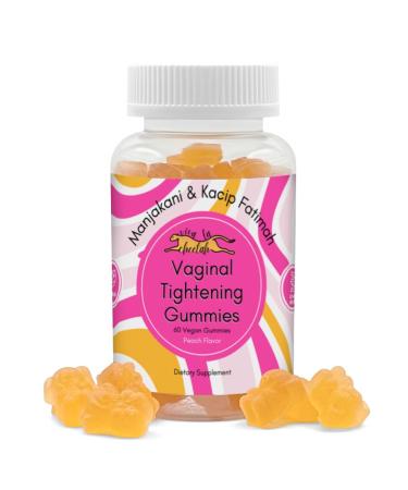 Vaginal Tightening Gummies 2 Month Supply V Tight 60 Vegan Tightener Gummy Vitamins Natural Tightening Pills for Tighter Vag pH Balance Vaginal Health (Peach)