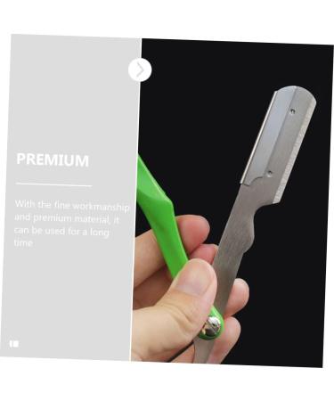 Minkissy Manual Razor Holder | Vintage Straight Razor Haircut & Eyebrow Trimming Tool | Stainless Steel Precision for Men - Buy Online on GoSupps.com