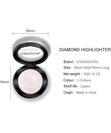 Kybbe High Shine Pressed Powder Face Brighten Long Lasting Glitter Contour Repair Bronzer Shiny Highlighter Face Powder - Buy Online on GoSupps.com