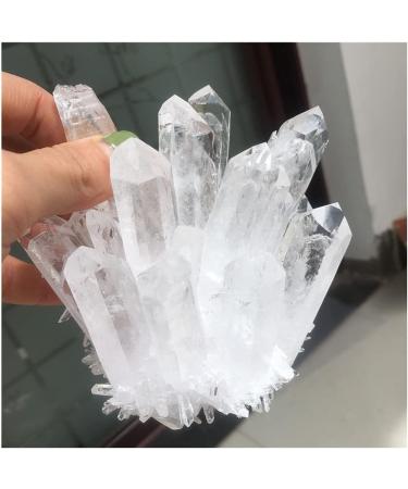700-750g Natural Clear White Quartz Point Crystal Cluster Specimen 1PCS Home Collections - Buy Online on GoSupps.com