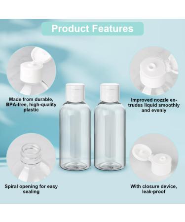 Flintronic 80ml Travel Bottles Set - 6pcs Cosmetic Fillable Bottles with Funnel for Air Travel & Business Trips - Buy Online on GoSupps.com