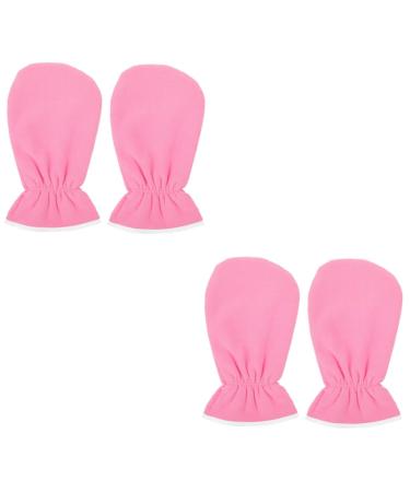 Beavorty Gel Gloves 2 Pairs exfoliating Hand mask Gloves Disposable moisturizing Hand Gloves Black Gel moisturizer Hands spa Fingerless Mittens Polyester Spa Glove Thicken Miss
