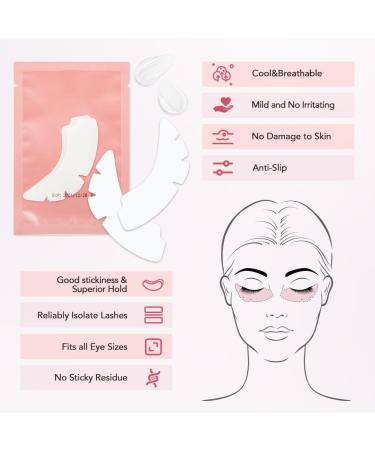  Lunamoon Lunamoon 50 Pairs of Eye Pads for Eyelash Extensions Gel Eyelash Extensions (Pink Angle) - Buy Online on GoSupps.com