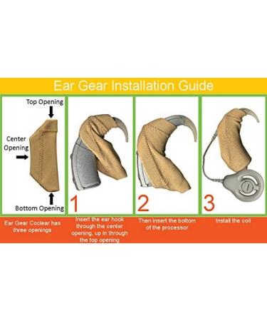 Buy Ear Gear Cochlear Corded - Protects Implants from Dirt Sweat & Moisture | Fits Most Brands | Chocolate Brown - Buy Online on GoSupps.com