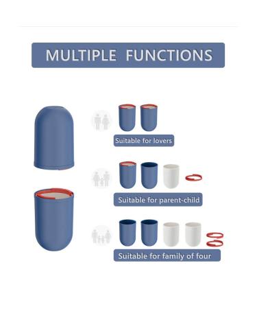 Portable Toothbrush Case - Creative 4-in-1 Organizer for Travel & Home - High-Capacity Holder for Toothbrushes - Black/White - Buy Online on GoSupps.com