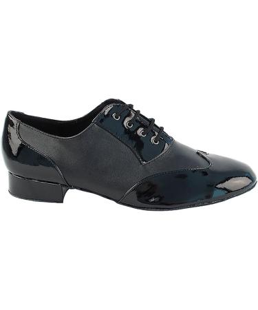 Very Fine Men's Standard Smooth Waltz Ballroom Dance Shoes - Black Patent/White Leather - 1-inch Heel - Size 11 - Buy Online on GoSupps.com