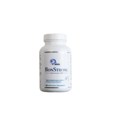 BonStrong Nano Calcium & MSM - Patented Nanotechnology with Vitamin D & K Magnesium Zinc Selenium and MSM for Bone & Joint Health - 120 Veggie Caps