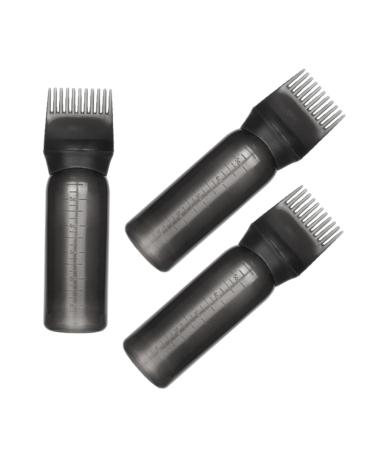 FRCOLOR 3 Pcs Dry Cleaning Bottle Dye Hair Oil Comb Root Bottle for Hair Root Applicator Bottle Hair Dye Root Bottle Applicator for Hair Coloring Cosmetic Hair Cuticle