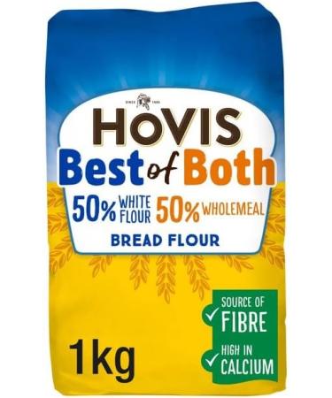 Hovis | Best Of Both Bread Flour 1kg | Best of both 50% white flour 50% wholemeal - Buy Online on GoSupps.com