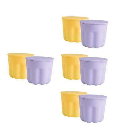 minkissy 8 Sets Pp Washing Bowl Makeup Brush Mat Cosmetology Kit Beauty Tool Cleaner Kit Makeup Brush Washing Cosmetic Scrubber Mat Beauty Tools Make up Cleaning Box Silica Gel