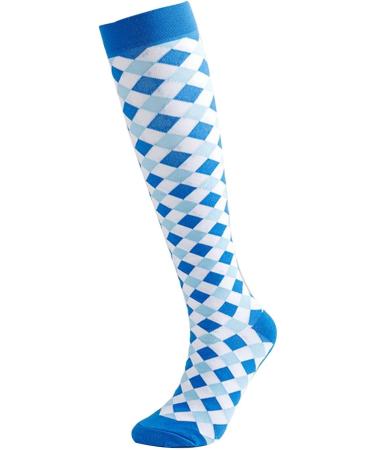 Compression Stockings 15-20 mmHg for Men & Women - Knee-High Support for Nurses Sports & Travel - Style #21 Blue - Buy Online on GoSupps.com
