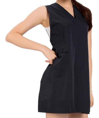 Lurrose Sleeveless Salon Smock - Hair Stylist Apron with Mesh Back & V Neck | Barber Workwear & Hairdresser Cape for Salon Shop - Buy Online on GoSupps.com