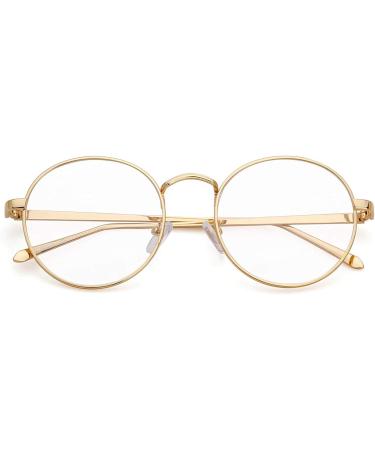 Shop ADEWU Round Anti Blue Light Glasses - Computer Gaming Eye Protection for Men & Women | 2pcs Gold - Buy Online on GoSupps.com