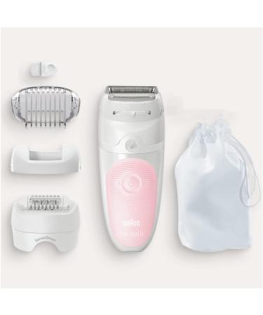 Braun Silk- pil 5 Epilator Hair Removal 3-in-1 Shaver & Trimmer Cordless Wet/Dry 100% Waterproof - White/Pink SE5-620 - Buy Online on GoSupps.com