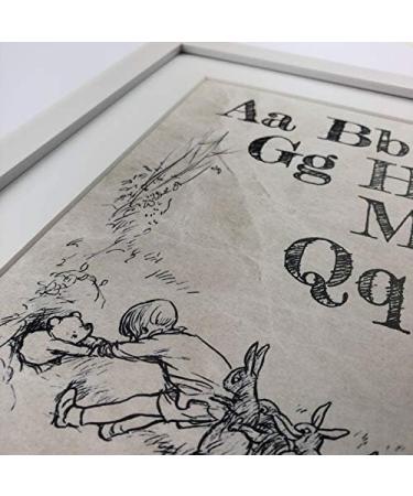 HWC Trading Winnie the Pooh Alphabet A-Z Framed Nursery Print - Educational Baby Shower Gift - Buy Online on GoSupps.com