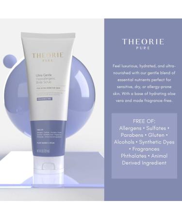 THEORIE Pure Face & Body Scrub - Hypoallergenic Vegan Exfoliant for Sensitive Skin - Fragrance Sulfate Paraben & Allergen FREE - 8 Fl Oz (Pack of 1 - Buy Online on GoSupps.com