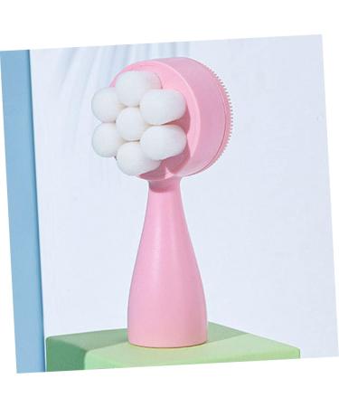 Didiseaon Facial Scrubber Double Sided Facial Cleansing Brush Face Exfoliation Brush Silicone Facial Face Exfoliator Face Cleansing Tool Face Wash The Face 3D Fiber Wool Washing Device Pink - Buy Online on GoSupps.com