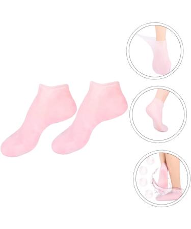 FRCOLOR 1 Pair Sock Silicone Gel Moisturizing Foot Half Moon Pillow Black Lotion Birth Control Wallet Dry Cracked Gel Rejuvenate Sebs Women's Crusty Pink Moisture Cream 22X8.5X1cm - Buy Online on GoSupps.com