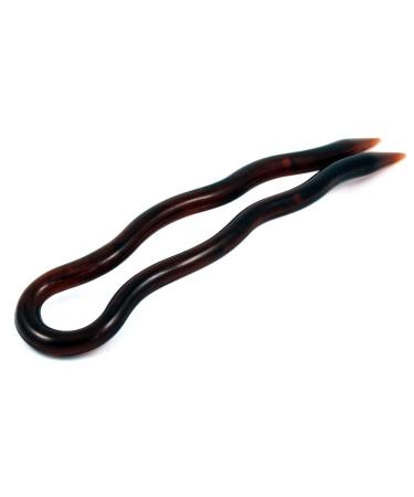 10 Pieces Simple Flat Hair Pins - 8cm Havana Brown | Premium Quality Hair Accessories - Buy Online on GoSupps.com