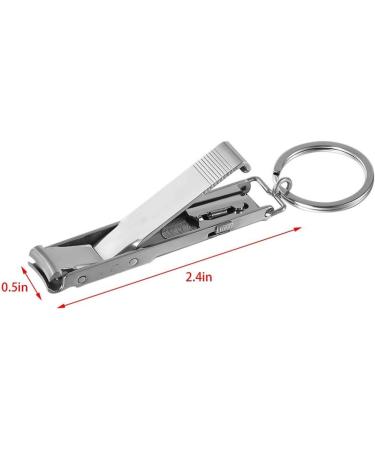 HCHGJKN Nail Clippers Stainless Steel Ultra-thin Foldable Hand Toe Nail Clippers Cutter With Keychain Cutter Trimmer Silver Tool Key Ring - Buy Online on GoSupps.com