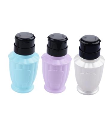 Beaupretty Bottle liquid bottle Nail Polish Remover pump Bottle Nail remover supplies Liquid Pumping Dispenser clear nail polish nail polish remover pumping bottle Japanese Nail 13X5.2cm As Shown