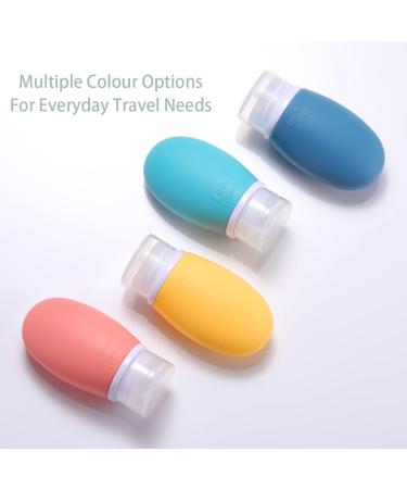 Silicone Travel Bottles 4 Pack 60ml Leak Proof Squeeze Refillable Portable Empty Travel Size Bottles Accessories Containers for Toiletries Shampoo Conditioner Lotion BPA Free and TSA Approved 60ml Yellow - Buy Online on GoSupps.com