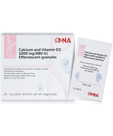 Calcium & Vitamin D3 1000mg/880 IU Effervescent Granules | DNA Supplement - Buy Online on GoSupps.com