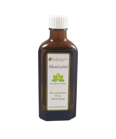 herbnaturalia mouth pulling oil - The Ayurvedic oil pulling treatment - 100ml high-quality oil with vitamin E and a light mint flavour