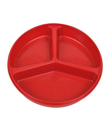 Partitioned Scoop Dish with Lid - Red: Convenient Meal Prep Solution - Buy Online on GoSupps.com