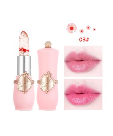 Paminify 2Pcs Jelly Clear Crystal Flower Magic Lipstick | Color Changing PH Temperature Tinted Lip Balm | Nourishing Moisturizing Lip Stick | Labial Magicos 03+06 - Buy Online on GoSupps.com