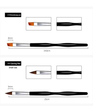 10pcs Nail Art Brush Set - Professional Manicure Tools for Gel Varnish & Dotting Designs - Black - Buy Online on GoSupps.com