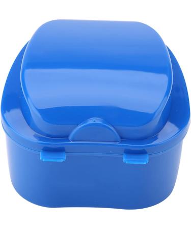 False Teeth Container - Denture Storage Box with Filter Screen | Dark Blue Dental Device for Secure Storage - Buy Online on GoSupps.com