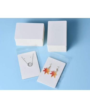 BUUFAN 900 PCS Earring Necklace Display Cards Set - White Kraft Paper Card Holder with Self-Seal Bags and Earring Backs for Jewelry DIY and Selling | 6x9 White - Buy Online on GoSupps.com